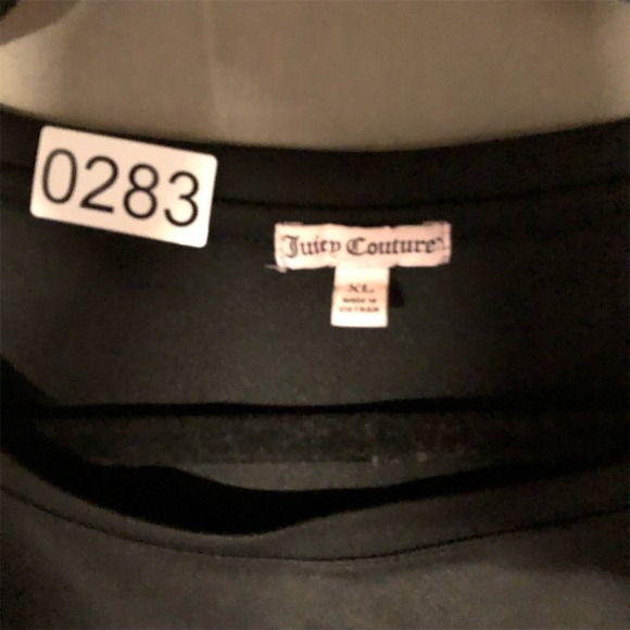 Juicy Couture Sweatshirt Womens XL Black Pullover Sequin Logo Graphic - Picture 2 of 4